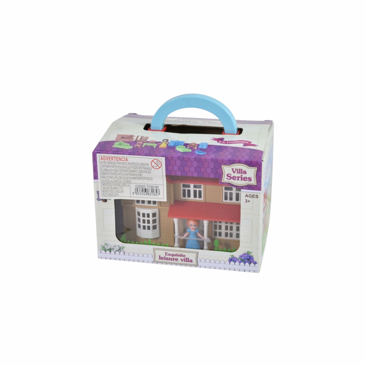 Casa de muñecas con accesorios 16x12x17cm