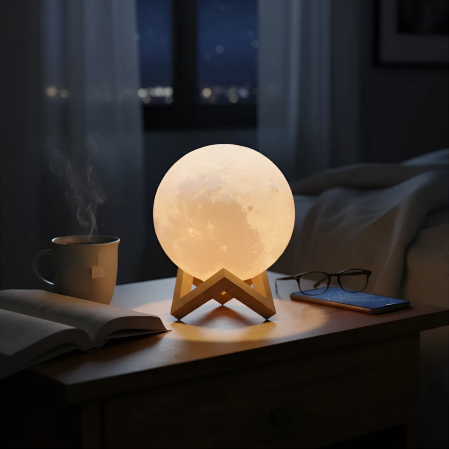 Veladora Vigore luna con base - 12cm