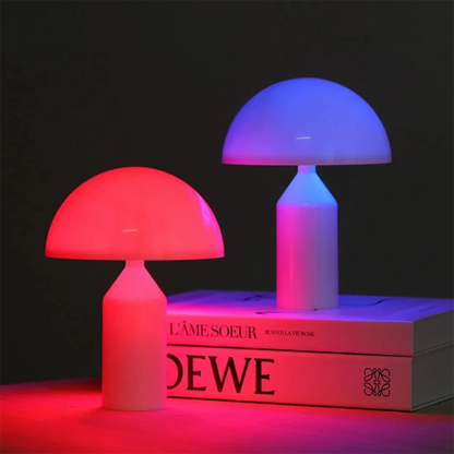 Lampara de Mesa Led Mushroom multicolor 14x20cm