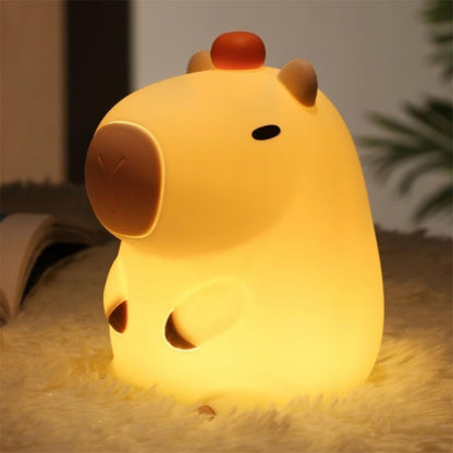 Veladora Capibara multicolor de goma recargable - 12 x 9 cm