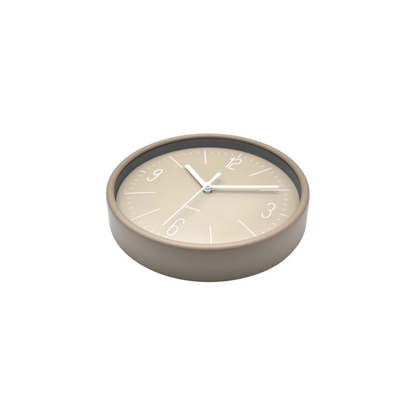 Reloj de Pared Redondo Beige 19 cm – Diseño Minimalista