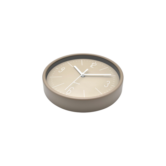 Reloj de Pared Redondo Beige 19 cm – Diseño Minimalista