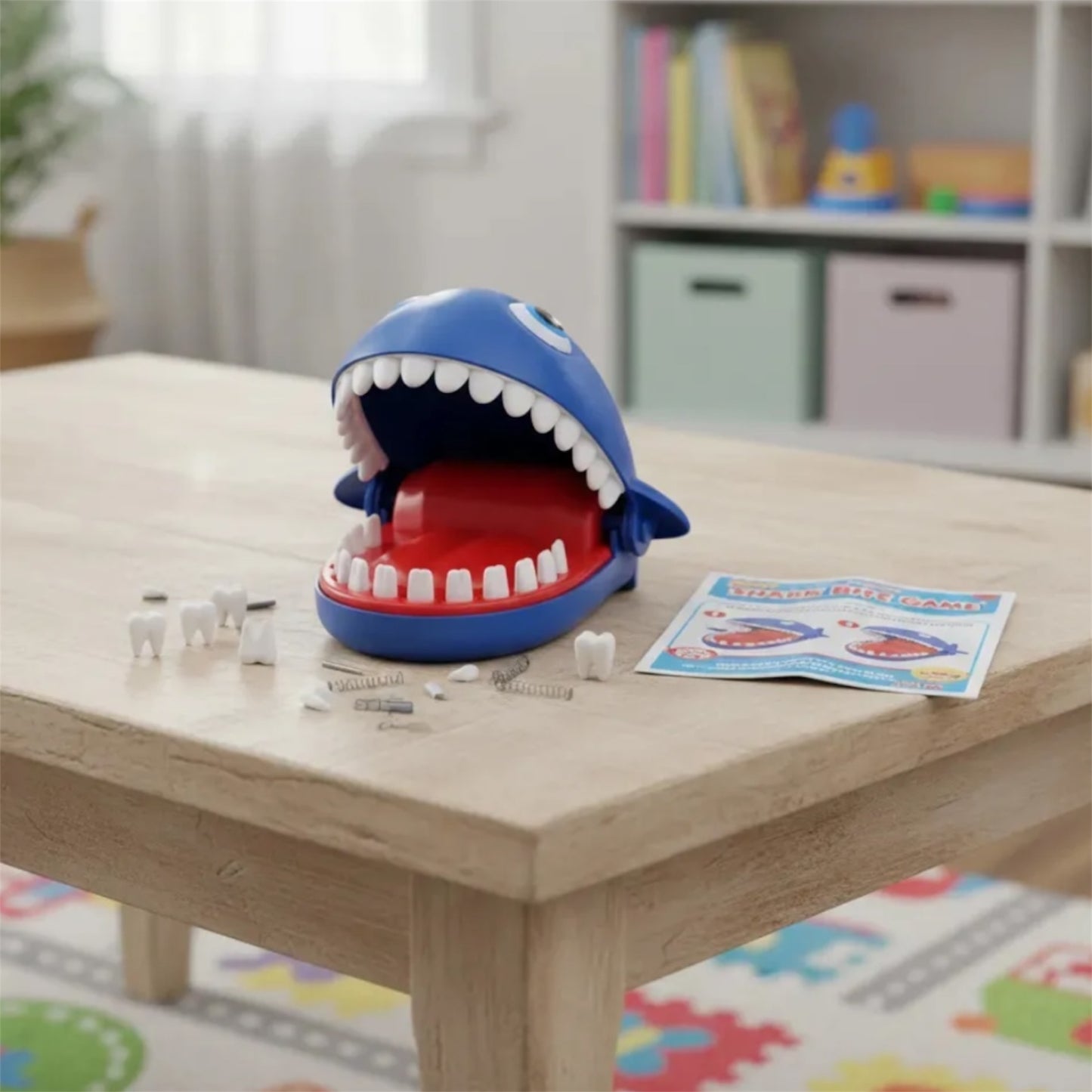 Juego tiburón mordedor 16x12cm.