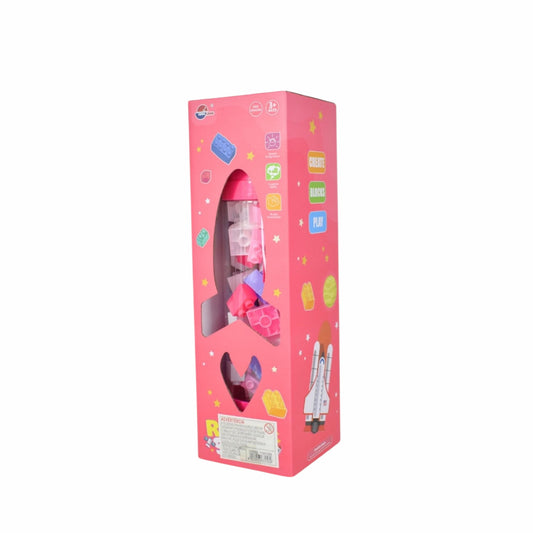 Juego de bloques cohete rosa 53pcs