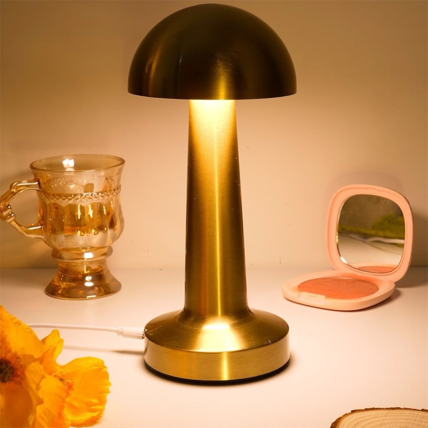 Lámpara honguito Portátil Led Touch Recargable USB