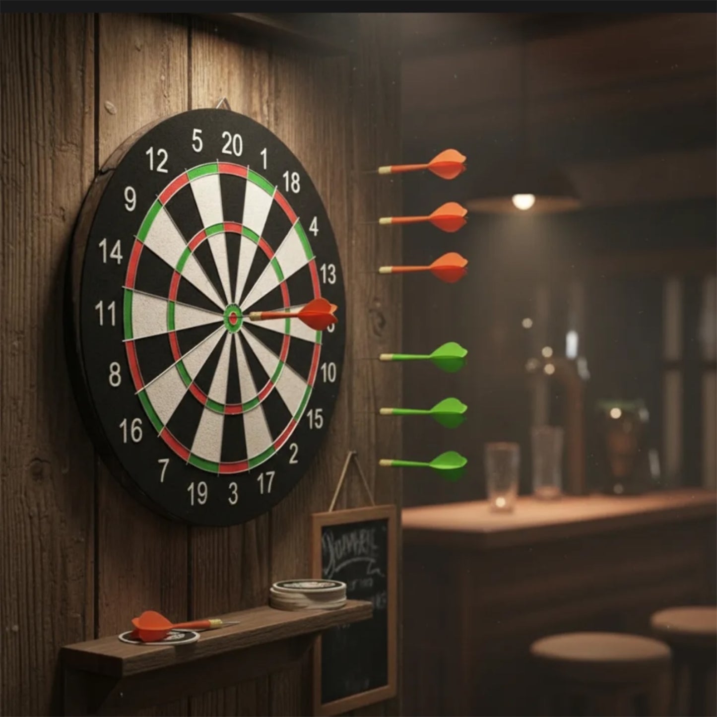 Tiro al blanco con 6 dardos - 40 cm