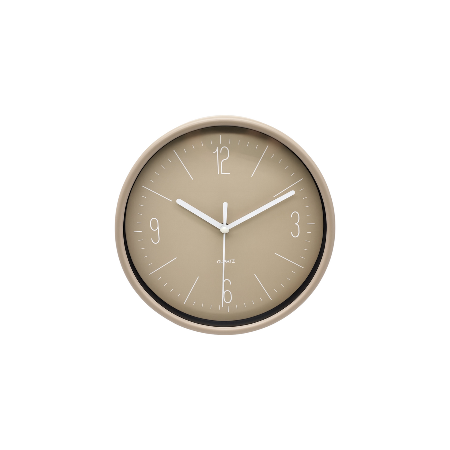 Reloj de Pared Redondo Beige 19 cm – Diseño Minimalista