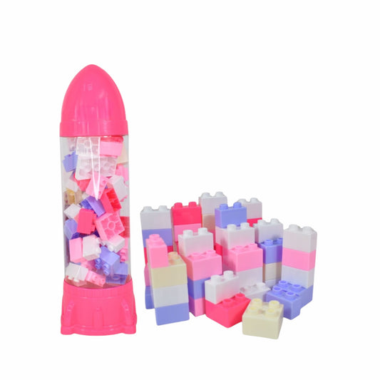 Juego de bloques cohete rosa 53pcs
