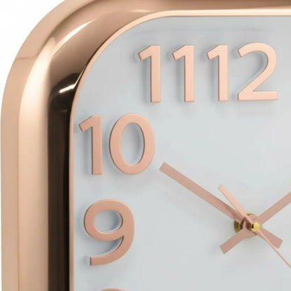Reloj De Pared Cuadrado Moderno Champagne 30cm