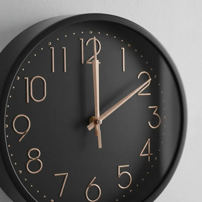 Reloj De Pared Moderno Negro Con Números Negro