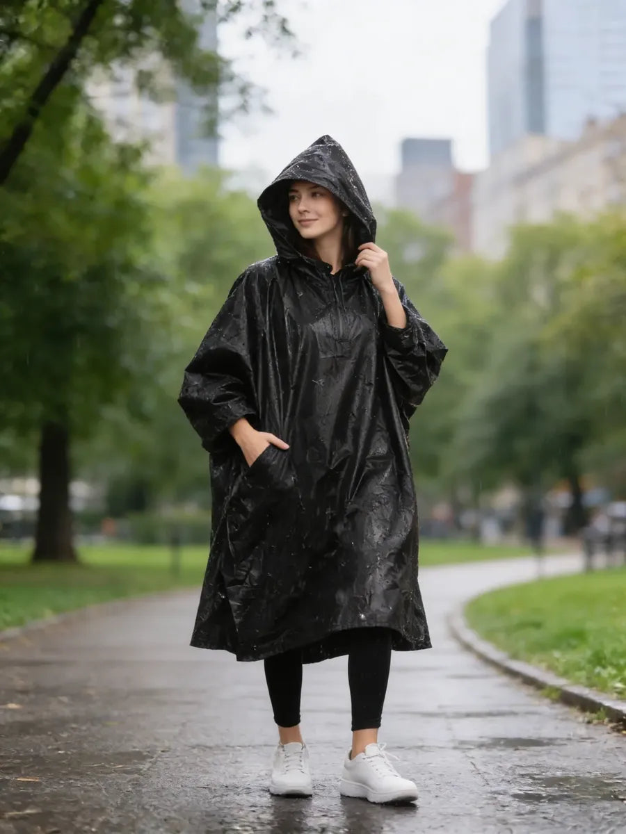 Pilot Capa De Lluvia Eva Impermeable Unisex Negro 120cm
