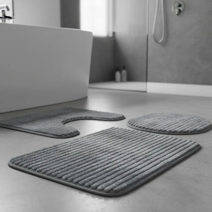 Set De Alfombras De Baño 3 Piezas Antideslizante