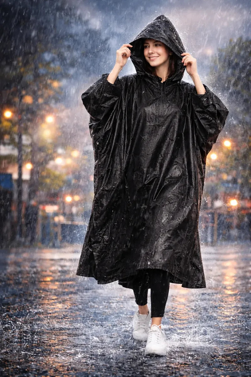 Pilot Capa De Lluvia Eva Impermeable Unisex Negro 120cm