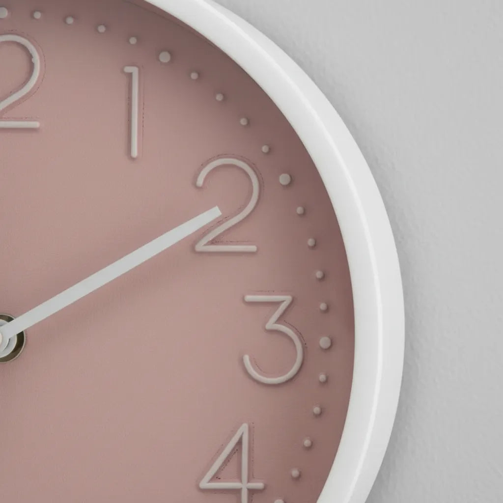 Reloj De Pared Moderno Negro Con Números Rose Gold