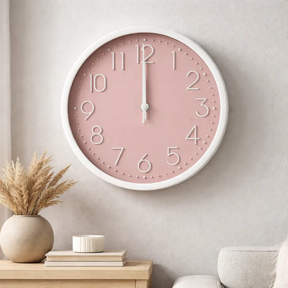 Reloj De Pared Moderno Negro Con Números Rose Gold