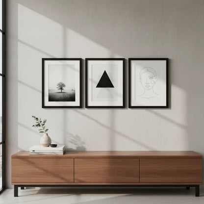 Marco Cuadro Negro Moderno Minimalista 35.5x28cm