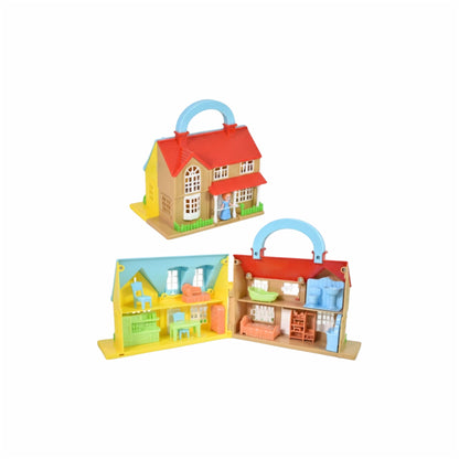 Casa de muñecas con accesorios 16x12x17cm