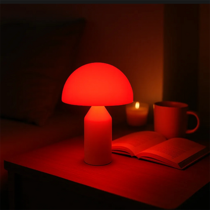 Lampara de Mesa Led Mushroom multicolor 14x20cm