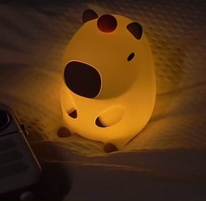 Veladora Capibara multicolor de goma recargable - 12 x 9 cm